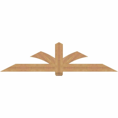 Ekena Millwork Redmond Smooth Timber Gable Bracket, Western Red Cedar, 84"W x 21"H x 1 1/2"D x 5 1/2"F, 6/12 Pitch GBW084X21X0206RED00SWR